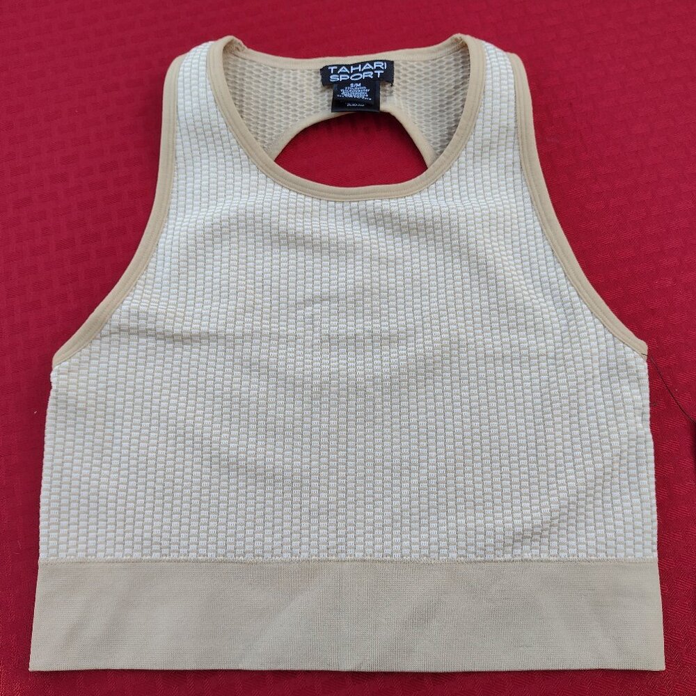 NEW with tags Tahari Sport Bubble Knit Key Hole Sports Bra – Size S/M